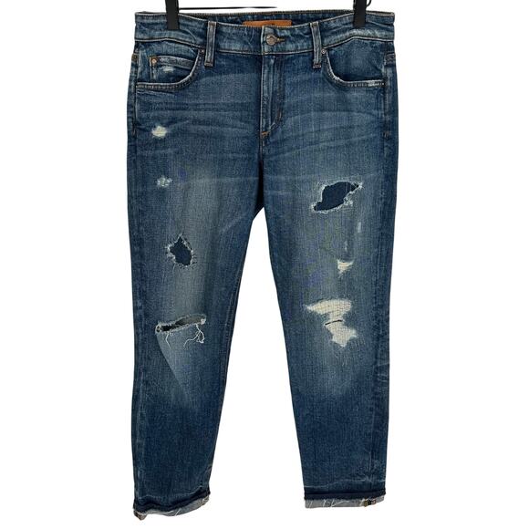 Joe's Jeans The Billie Ankle Boyfriend Slim Jean Blue Distressed Casual 26 - Picture 1 of 7